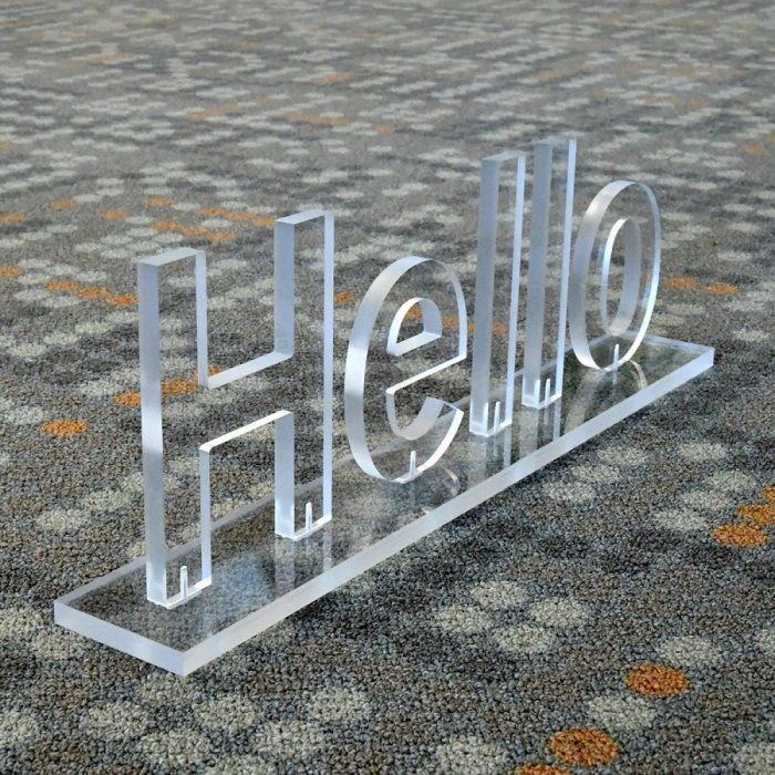 CO2 laser cutting text characters